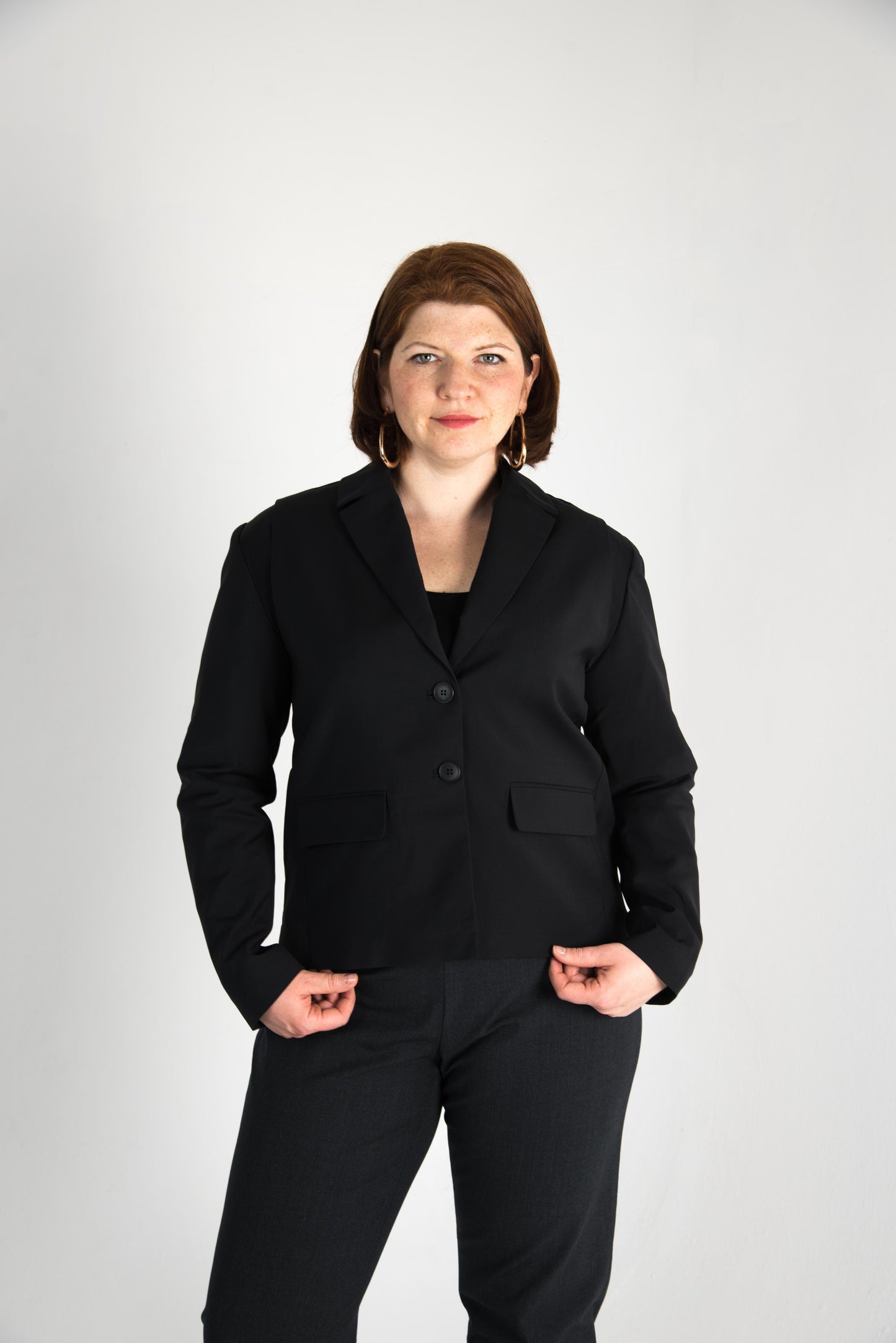 Größenverstellbarer Blazer – Raven Black