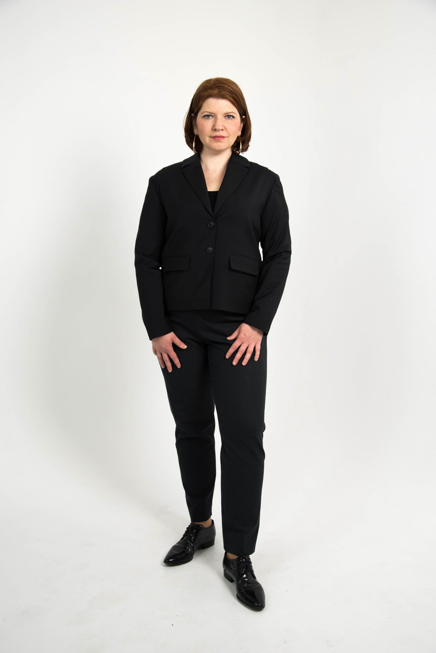 Größenverstellbarer Blazer – Raven Black