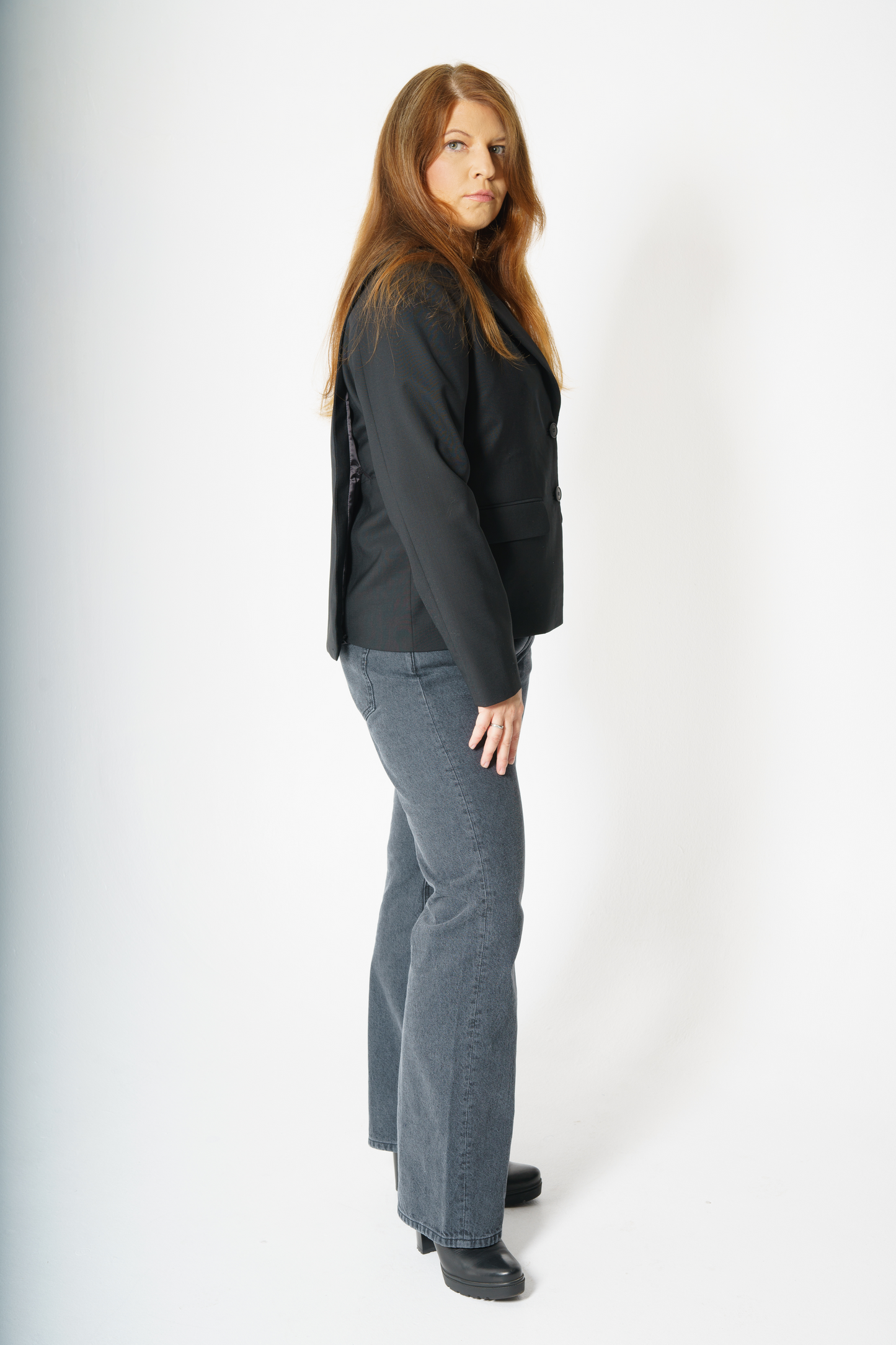Größenverstellbarer Blazer – schwarz