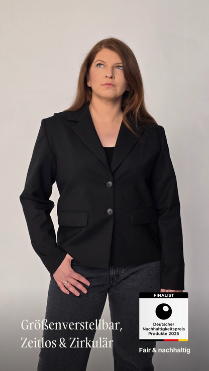 Größenverstellbarer Blazer – Black Iris