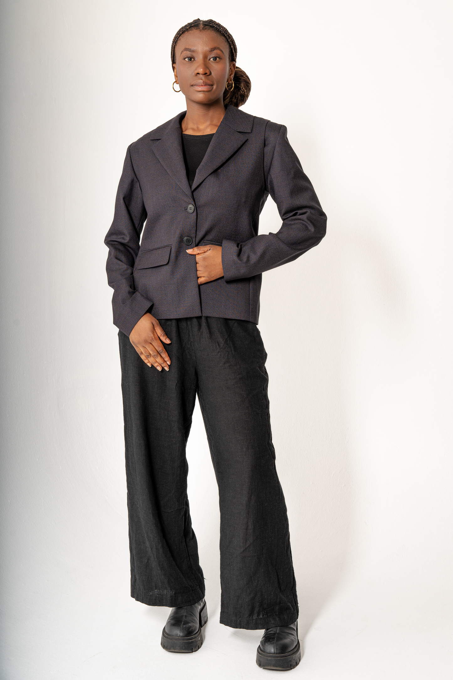 Größenverstellbarer Blazer – anthrazit