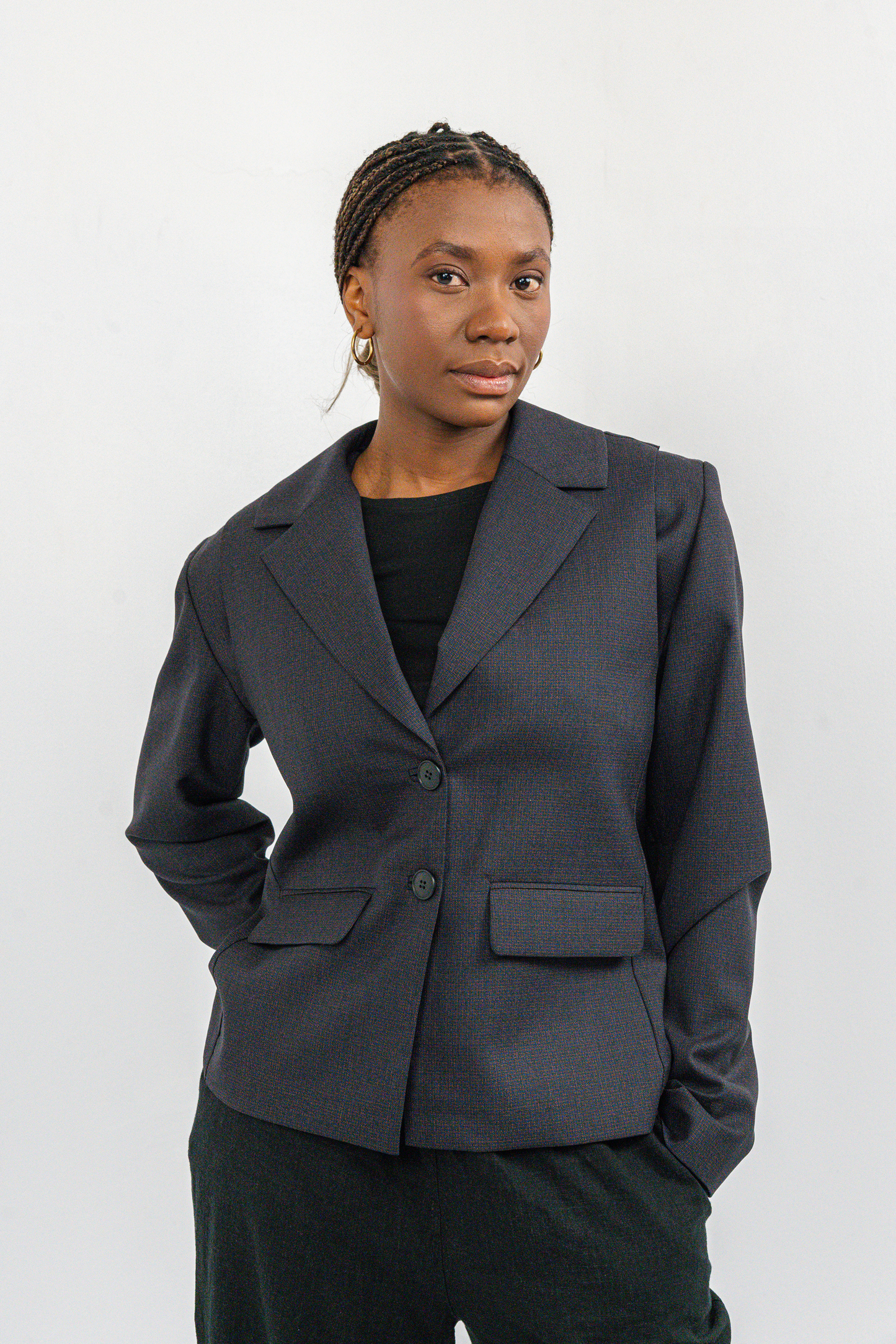 Größenverstellbarer Blazer – anthrazit