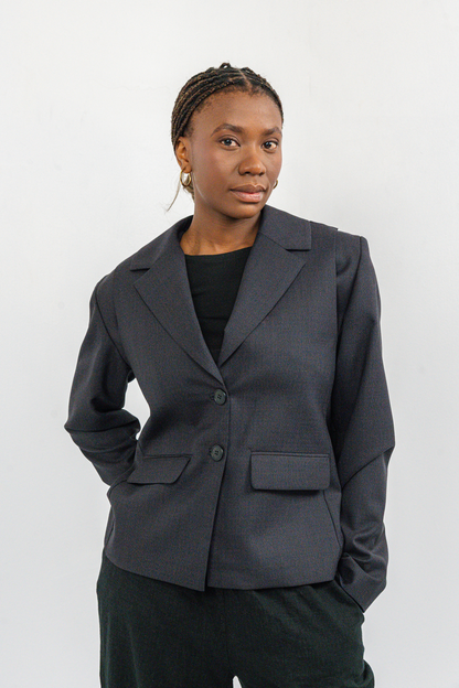 Größenverstellbarer Blazer – anthrazit