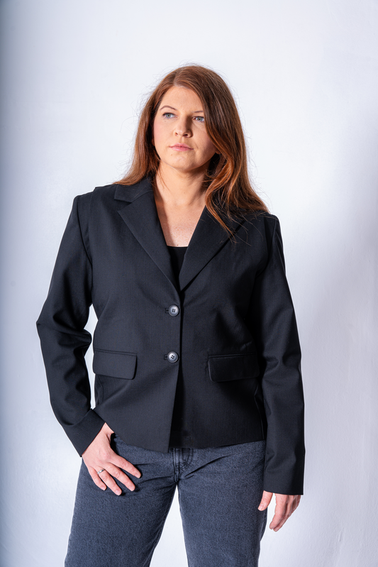 Größenverstellbarer Blazer – schwarz